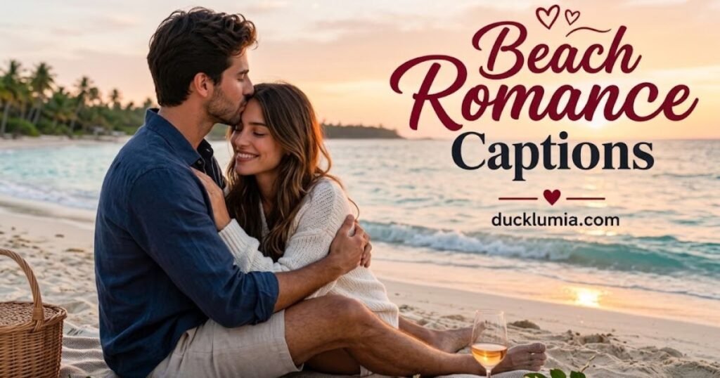 Beach Romance Captions