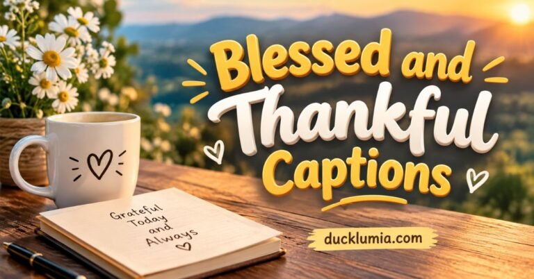 Blessed and Thankful Captions