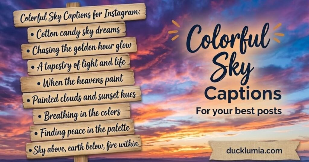 Colorful Sky Captions