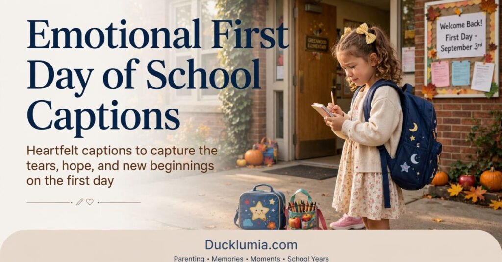 Emotional First Day of School Captions