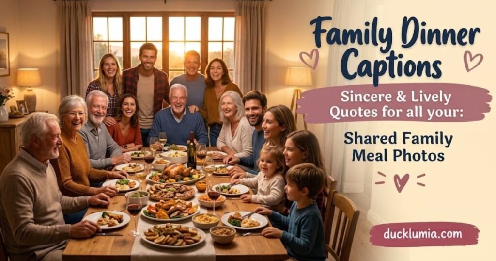 Family Dinner Captions