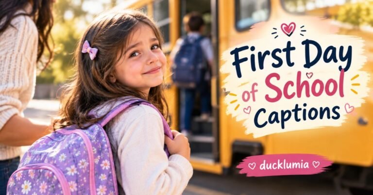 First Day of School Captions
