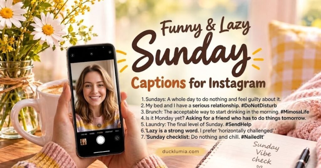 Funny & Lazy Sunday Captions for Instagram