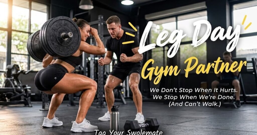Gym Partner Leg Day Captions