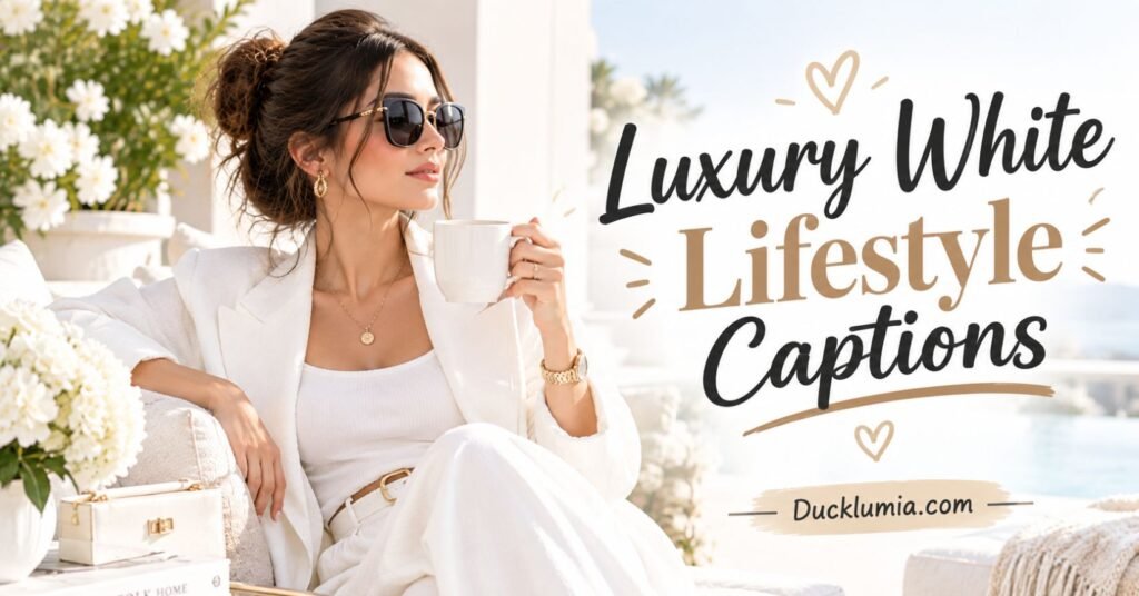 Luxury White Lifestyle Captions