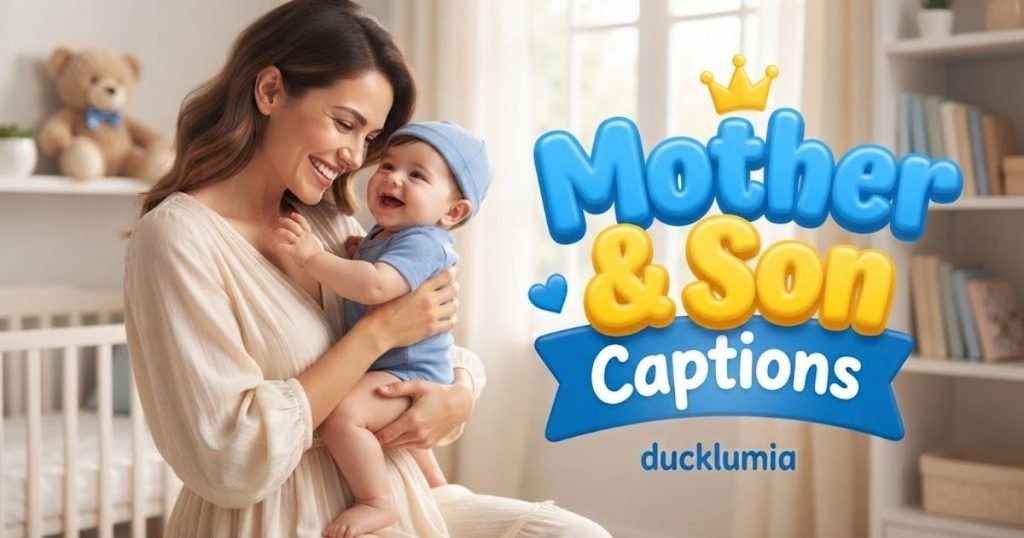 Mother and Baby Boy Captions