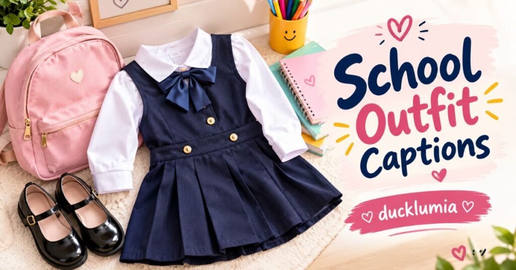 School Outfit Captions