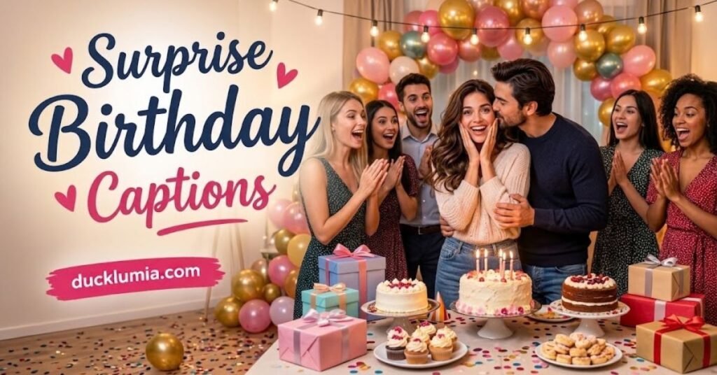 Surprise Birthday Captions