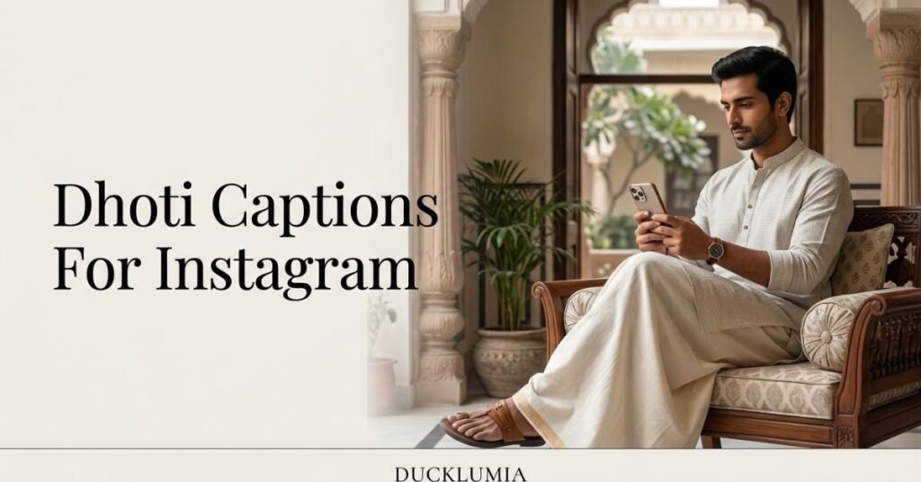 Dhoti Captions For Instagram