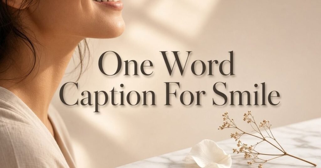 One Word Caption For Smile