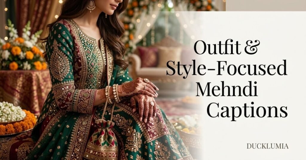 Outfit & Style-Focused Mehndi Captions