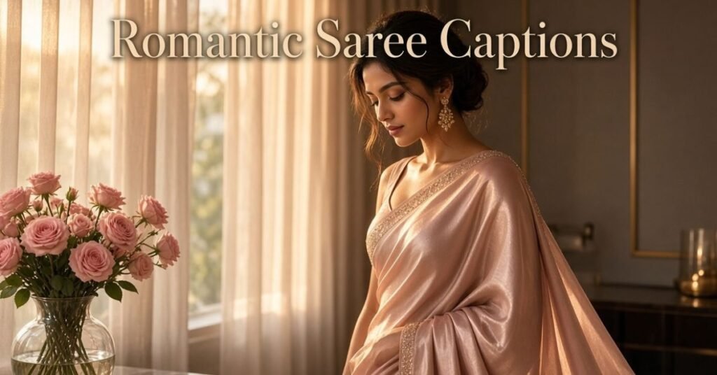 Romantic Saree Captions